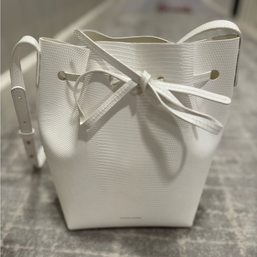 Mansur Gavriel Mini Bucket Bag - Embossed Lizard 
Excellent condition